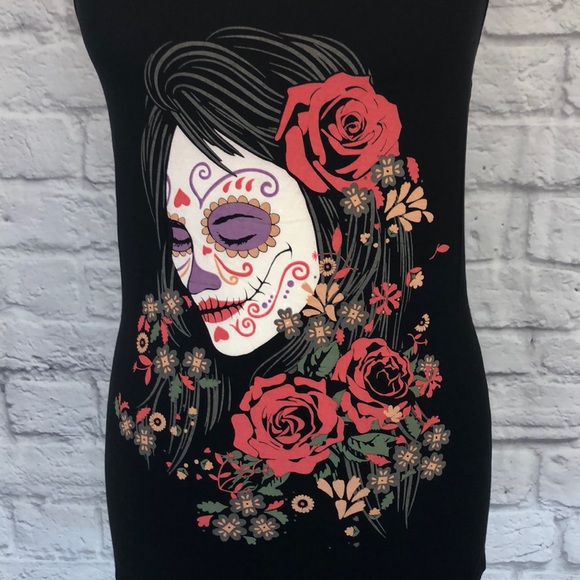 Bear Dance | Sugar Skull Girl Graphic Tank Top - Picture 4 of 8